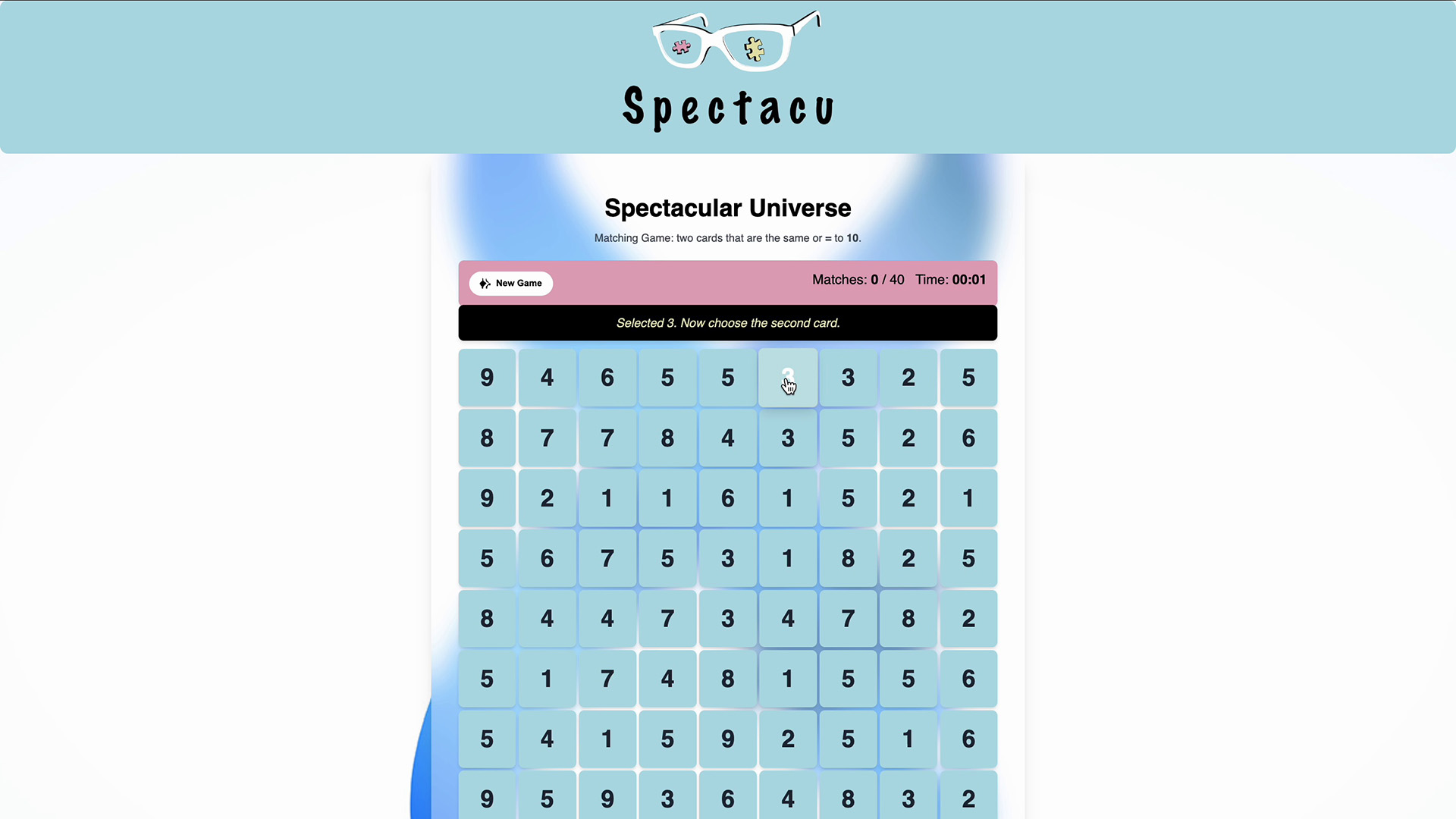 spectacular universe game